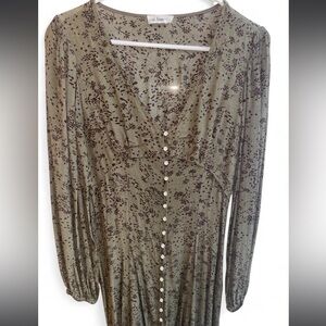 Boutique Floral Button-Down Dress